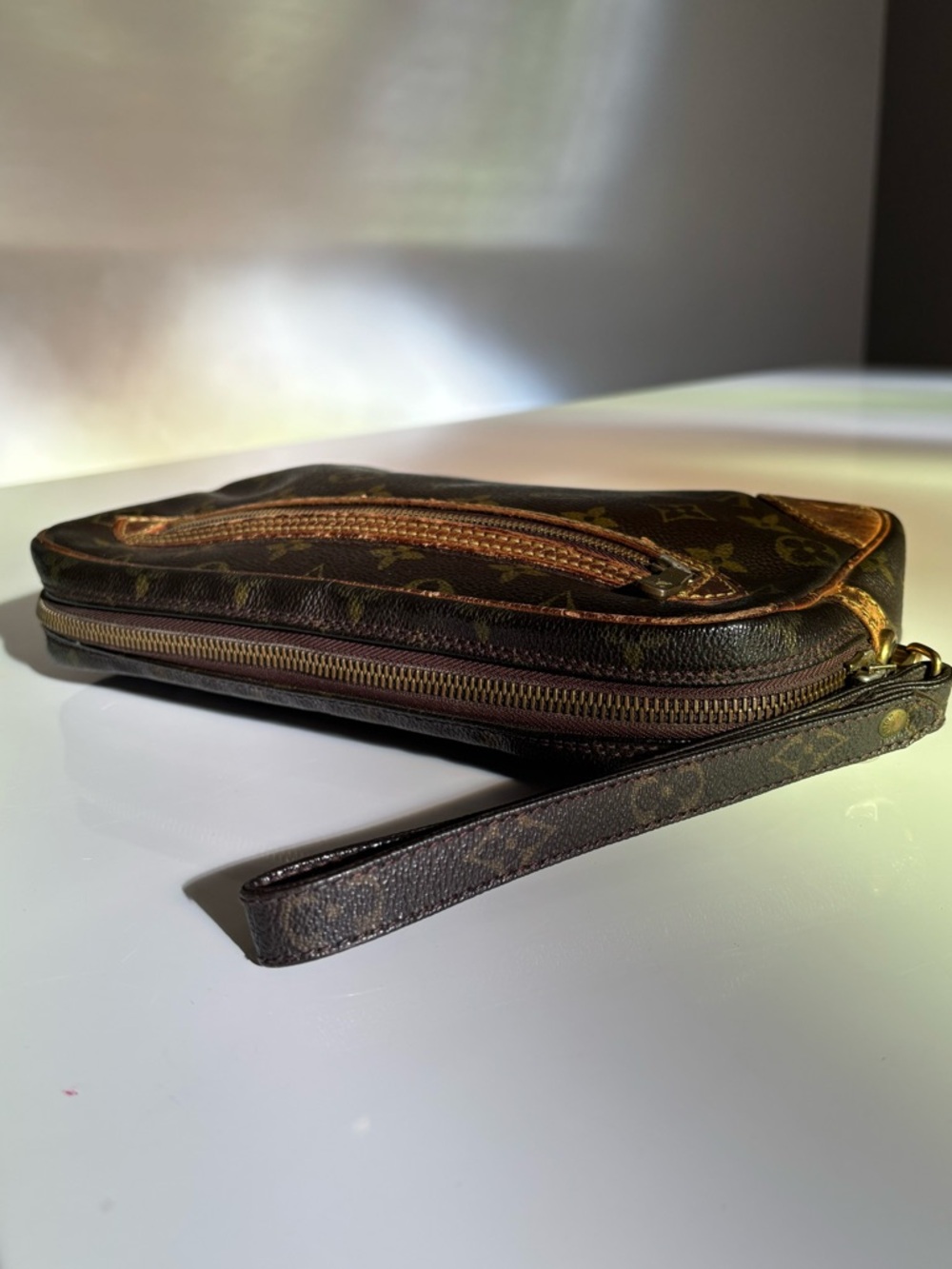 Louis Vuitton Monogram Canvas Wristlet - Brown and Gold - Picture 4 of 16